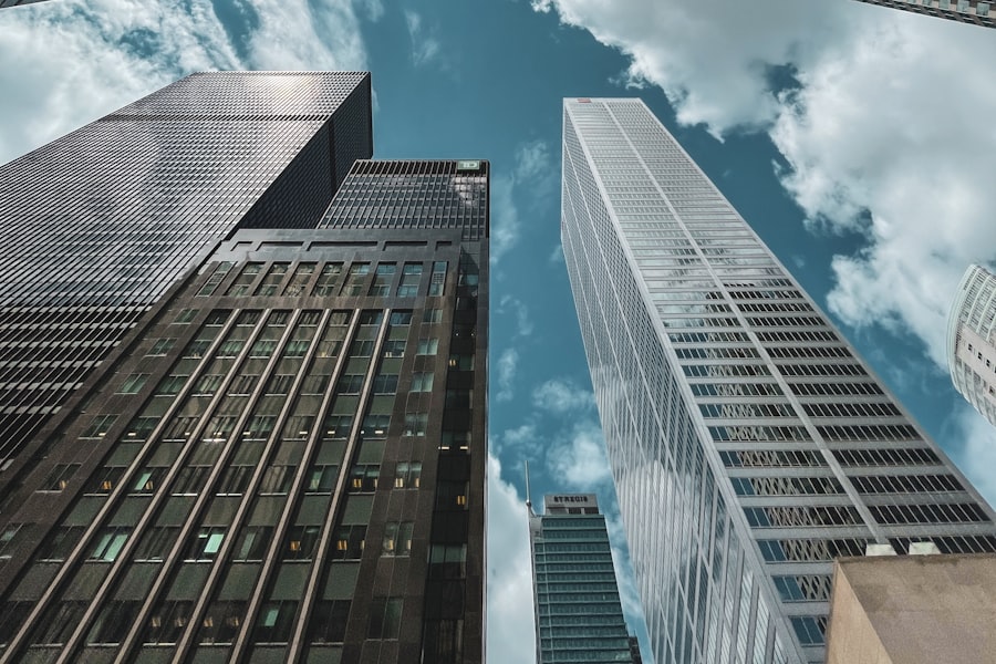 Financial district towers